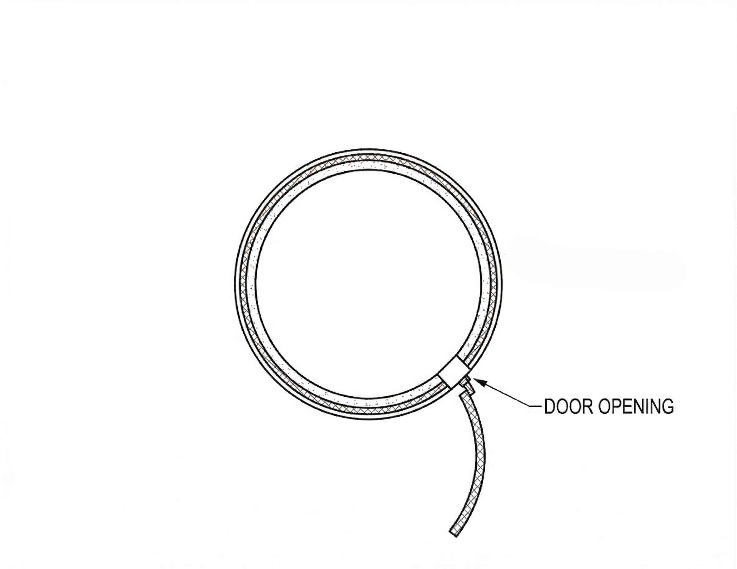 One-way door opening